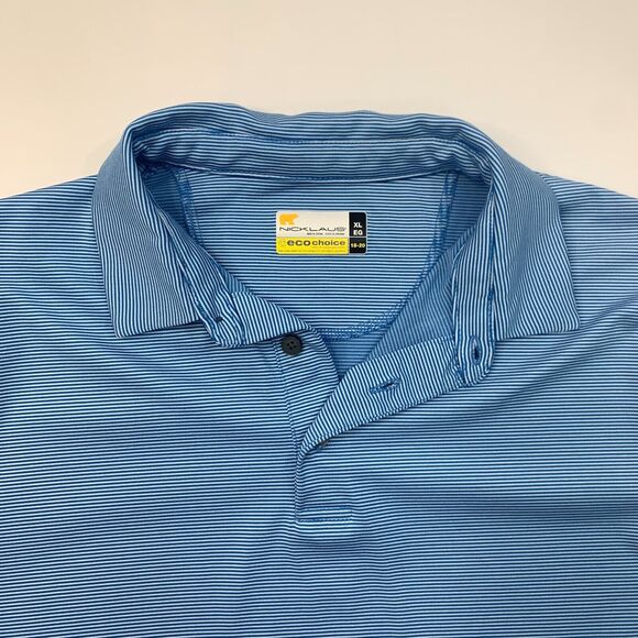 Nicklaus Polo Shirt Boys Youth XL Extra Large Astral Eco Choice Striped Golf - Picture 5 of 10